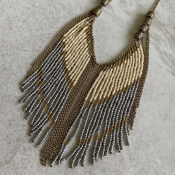 Beaded and metal necklace - Picture 6 of 6